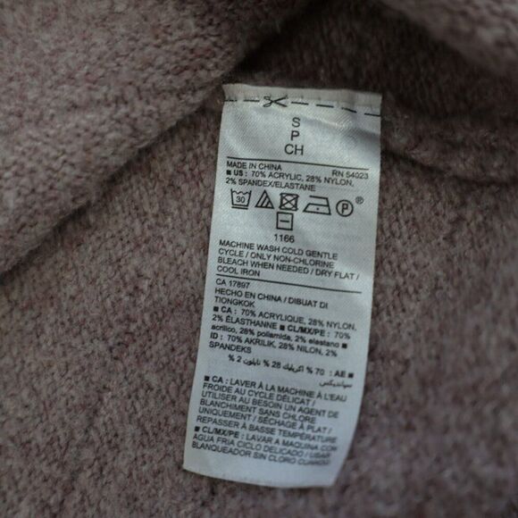 Old Navy Purple Cowl Neck Ribbed Small Sweater Acrylic Nylon Pullover - Picture 6 of 7